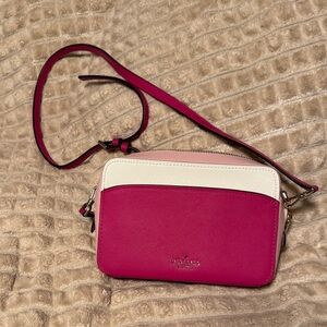 Kate Spade Fuchsia and Cream Crossbody Bag